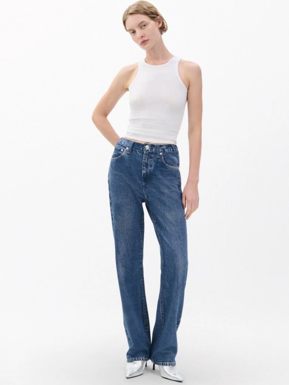 Rag & Bone Miramar Terry Shea Relaxed Straight Leg Jeans New!